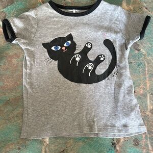 Mini rodini black cat shirt